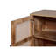Armoire d'appoint brune de 35 po avec 2 portes en rotin et pieds en fer noir Noland