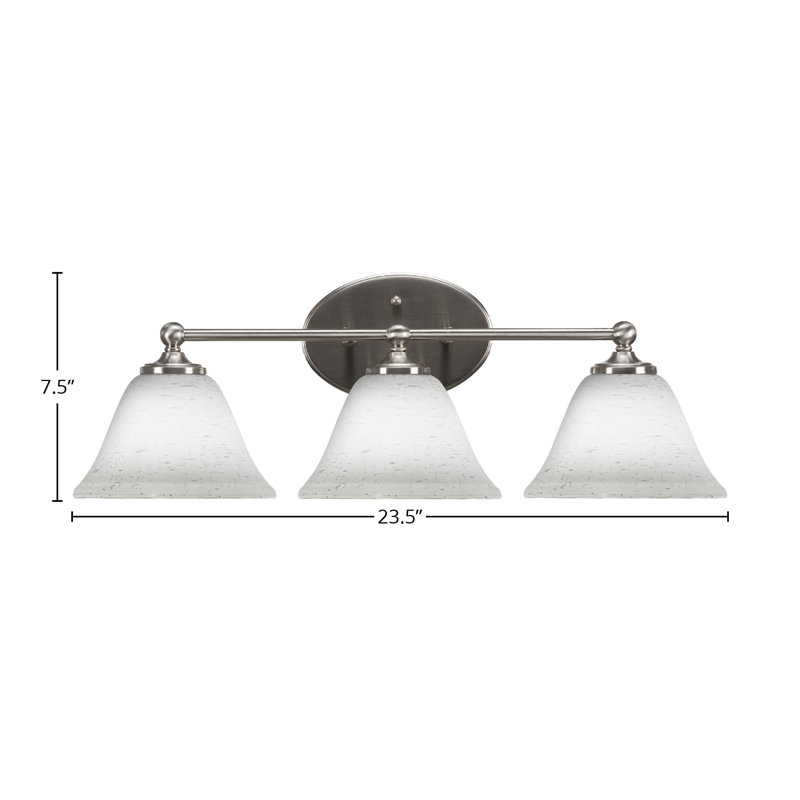 Barre d'éclairage de salle de bain Sadea, Nickel brossé, 3