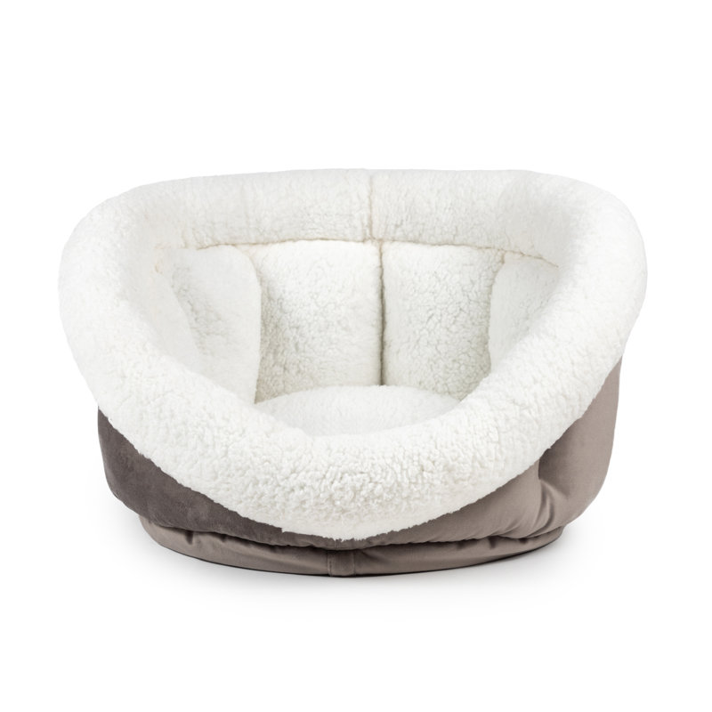 Eshawn Polyester Pet Bed, Grey, 14" H x 24" W x 24" D