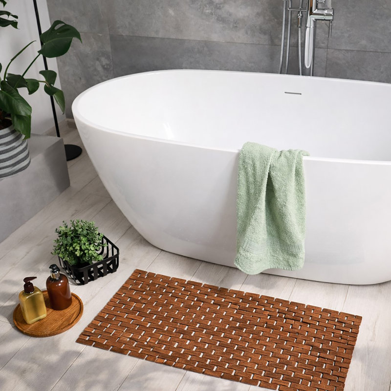 Non-Slip Bath Mat, Dark Brown