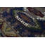 Wool Oriental Area Rug in Blue/Cream/Wine/Green