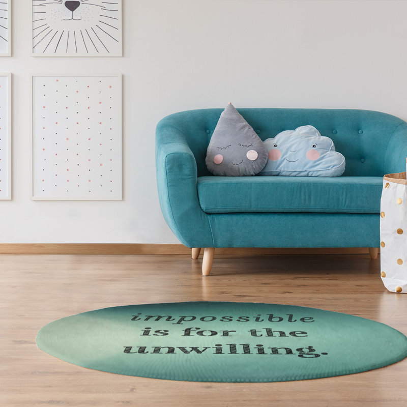 Tapis en polyester multicolore quot impossible, Rond 5 pi