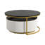 Table basse gigogne moderne moderne cannelée avec tiroir de 31,5 po