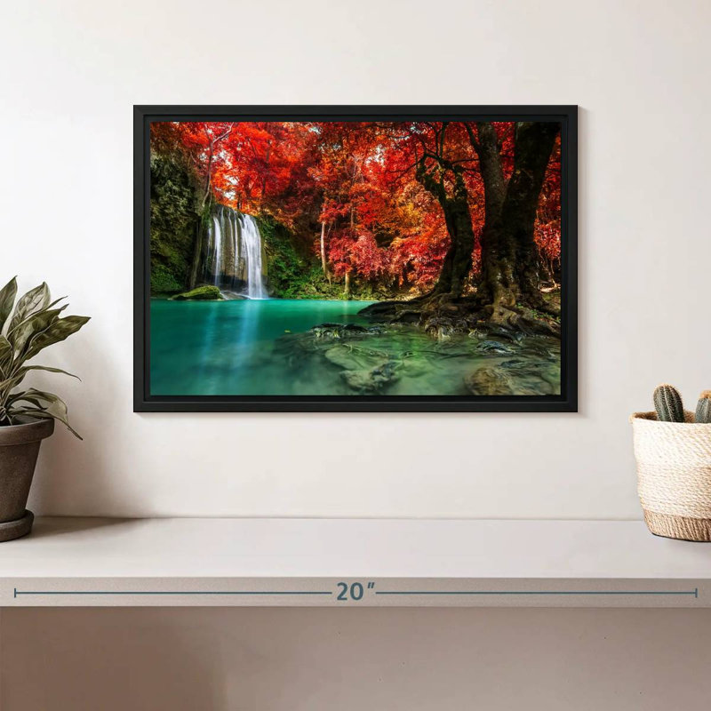Arbres d'automne et cascade d'Alvord, H 9 po x l 13 po