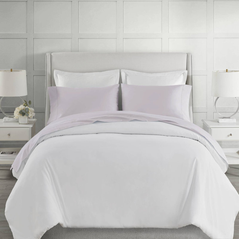  Ensemble de draps en coton de qualité égyptienne 500 fils, Grand, Lilas