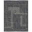 Nexus Hand Knotted Wool Geometric Area Rug in Charcoal/White-1938142007