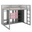 Lit mezzanine en bois pleine grandeur avec garde-robe, tablettes et armoire-501571874-501571876