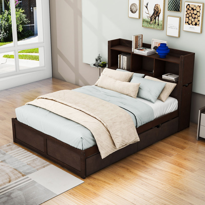 Dyonne Platform Storage Bed, Espresso