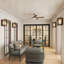 Deshwana Gold/Matte Black 30cm H Outdoor Wall Lantern
