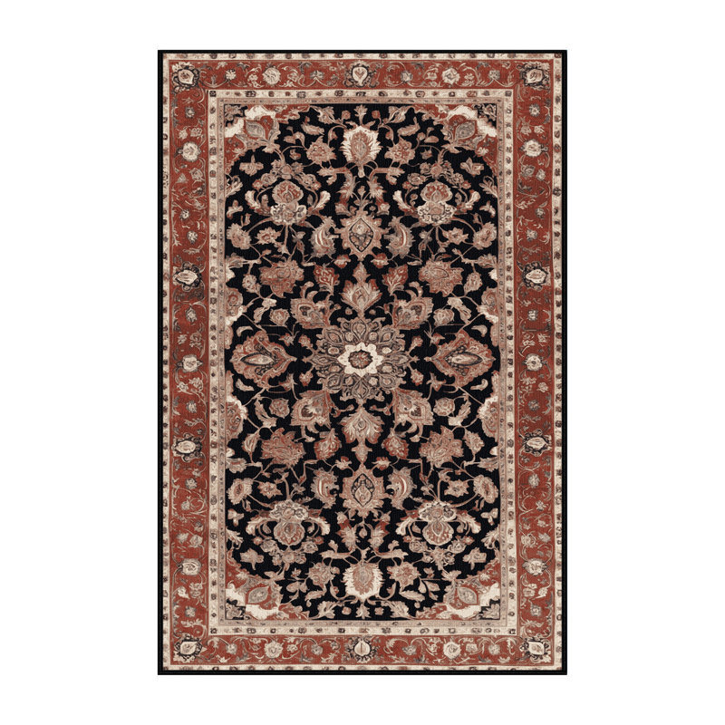 Tapis brun lavable à la machine, Rectangulaire 3 pi x 5 pi