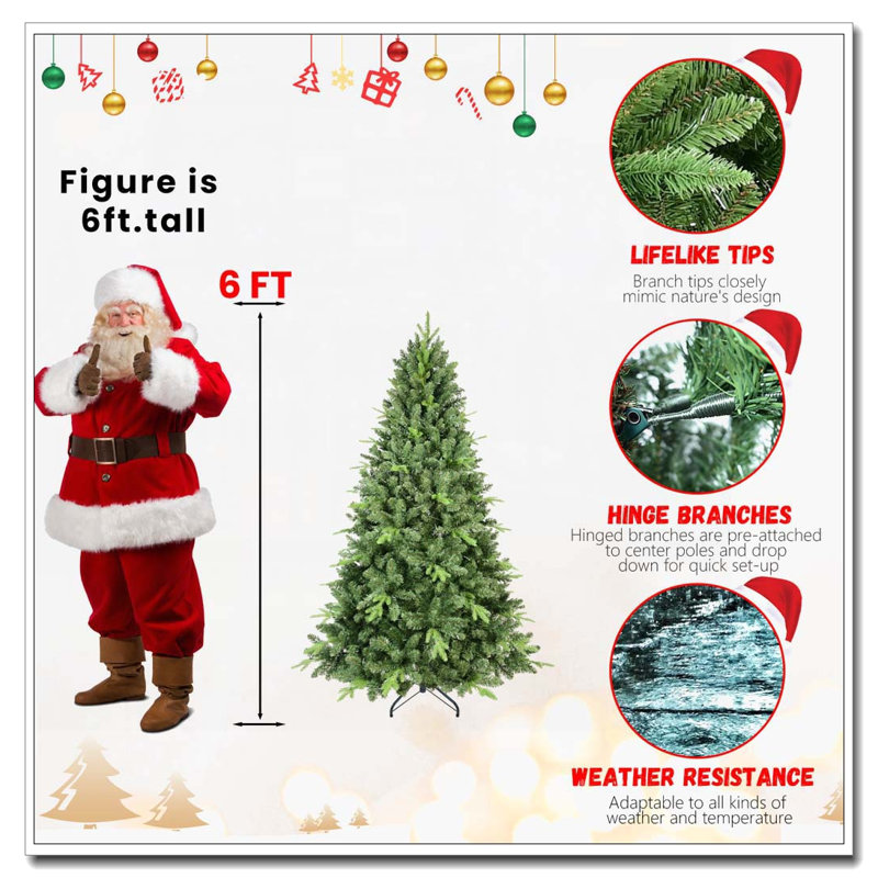 Arbre de Noël classique 6 pi, Non, H 6 pi
