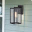 Lanterne murale d'extérieur 1 lumière noire matte-51138985-51138984