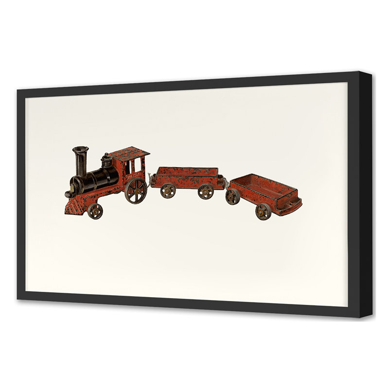 Toy Train Print by Grand Archives, Black Single Picture Framed, 18'' H x 26'' W