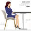 Ensemble de 2 chaises de salle à manger, chaise d'appoint moderne avec dossier rembourré, revêtement en lin pour la cuisine et le salon, blanc crème