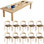 Modern simple rectangular solid wood table set