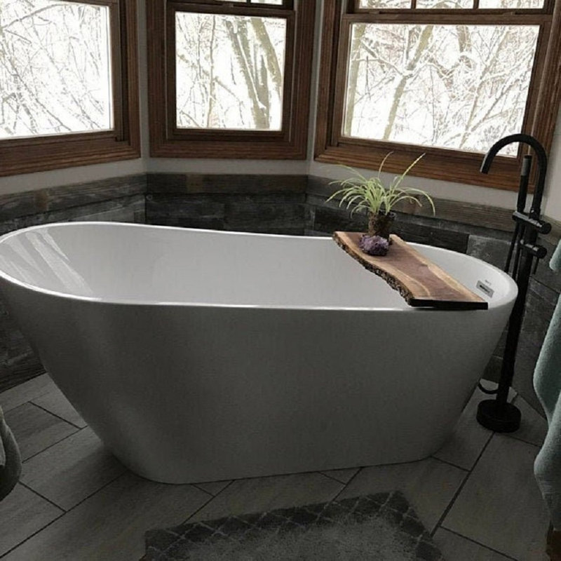 Serviteur de bain autoportant Hooppole, H 2 po x l 49 po x P 7 po