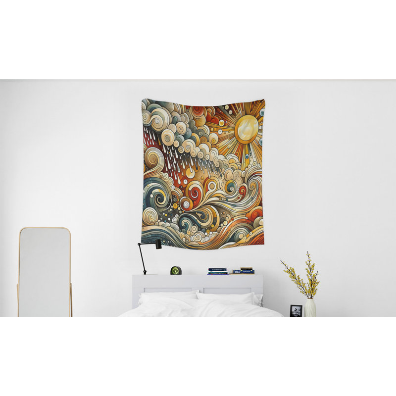Tapisserie murale, H 60 po x l 51 po x P 0,5 po