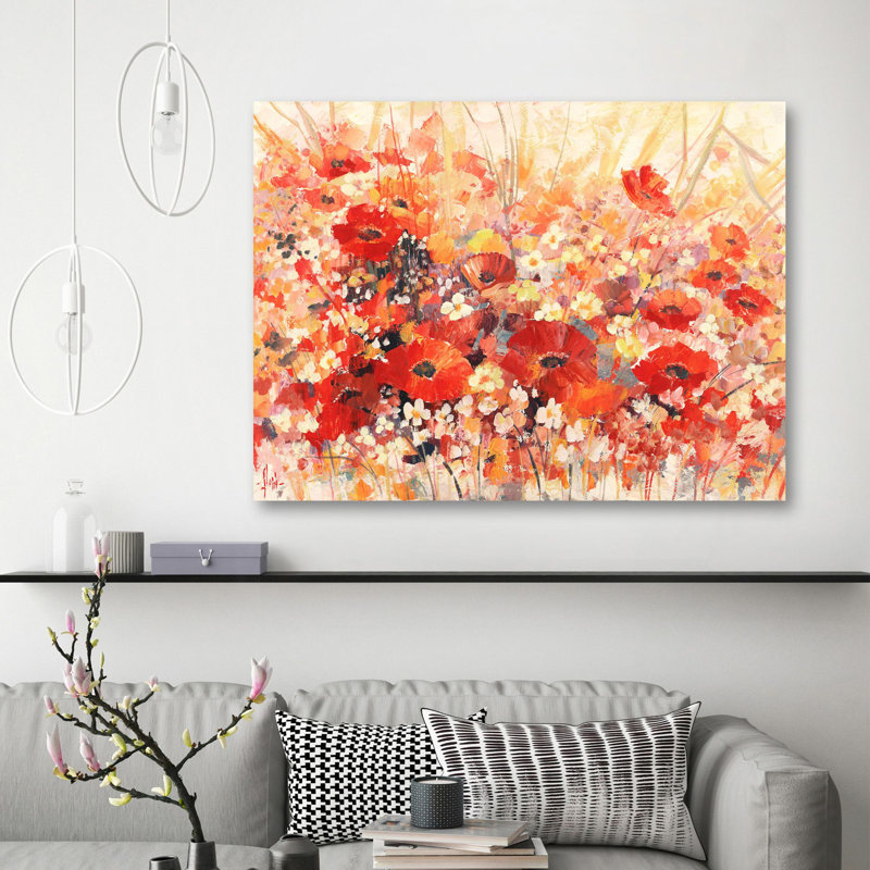 Field Of Flowers by Luigi Florio - Wrapped Canvas Art Prints, 60cm H x 80cm W x 4cm D