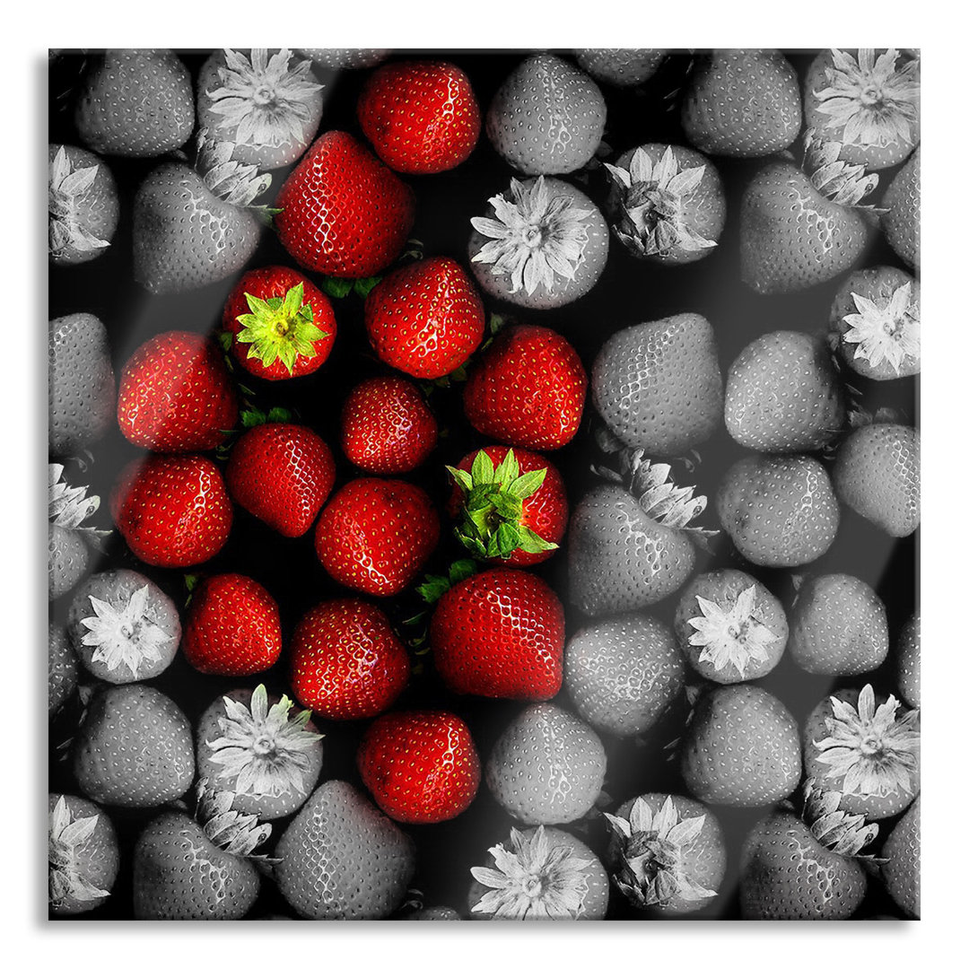 Glasbild Strawberries