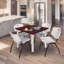 Plateau de table Kee Square, 4 chaises empilables-1810362140-1810362141-1843066371