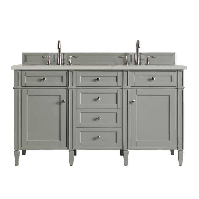 Brittany 60'' W Double Vanity, Urban Gray, Siberian