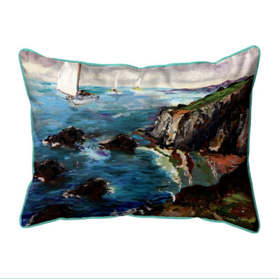  Housse et insert de coussin rectangulaire d'extérieur Sailing the Cliff