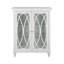 Armoire d'appoint autoportante à 2 portes avec portes en verre Noires