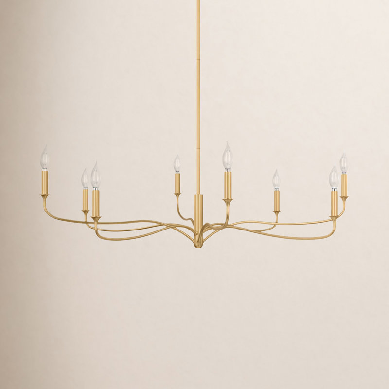 Wetherell 8-Light Chandelier, 63" H x 42" W  x 42" D, 8, Gild