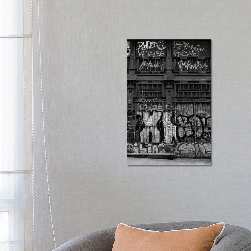 Barcelona Graffiti by Bethany Young - Print on Canvas, Wrapped Canvas, 66.04cm H x 45.72cm W x 3.81cm D