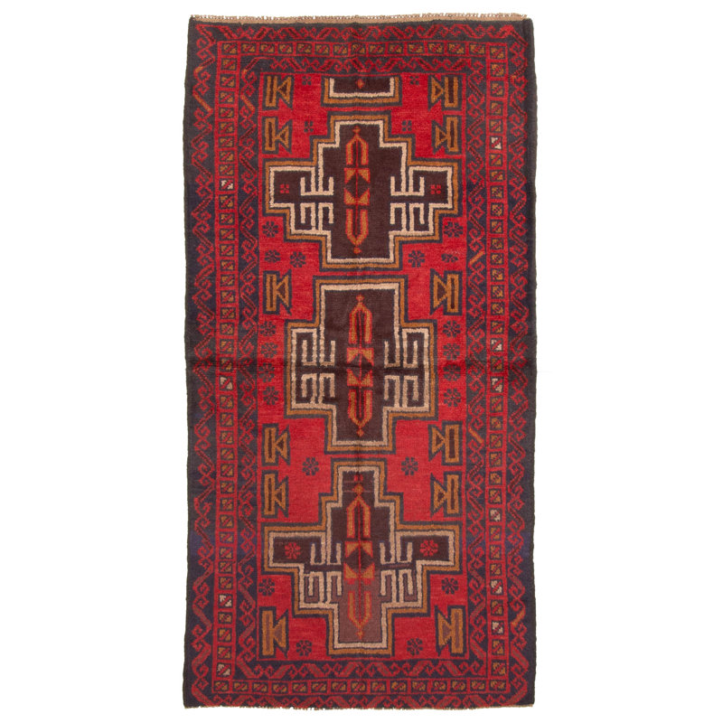 Rizbaft Red Rug 3'3" x 6'6"