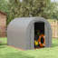 Tente de rangement de jardin d'extérieur robuste de 6 pi x 8 pi, abri portatif imperméable avec cadre en métal galvanisé pour vélos, motos et outils de jardin, gris | Idée de cadeau