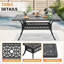  Ensemble repas de patio avec table rectangulaire, coussins rouges inclus-94516943