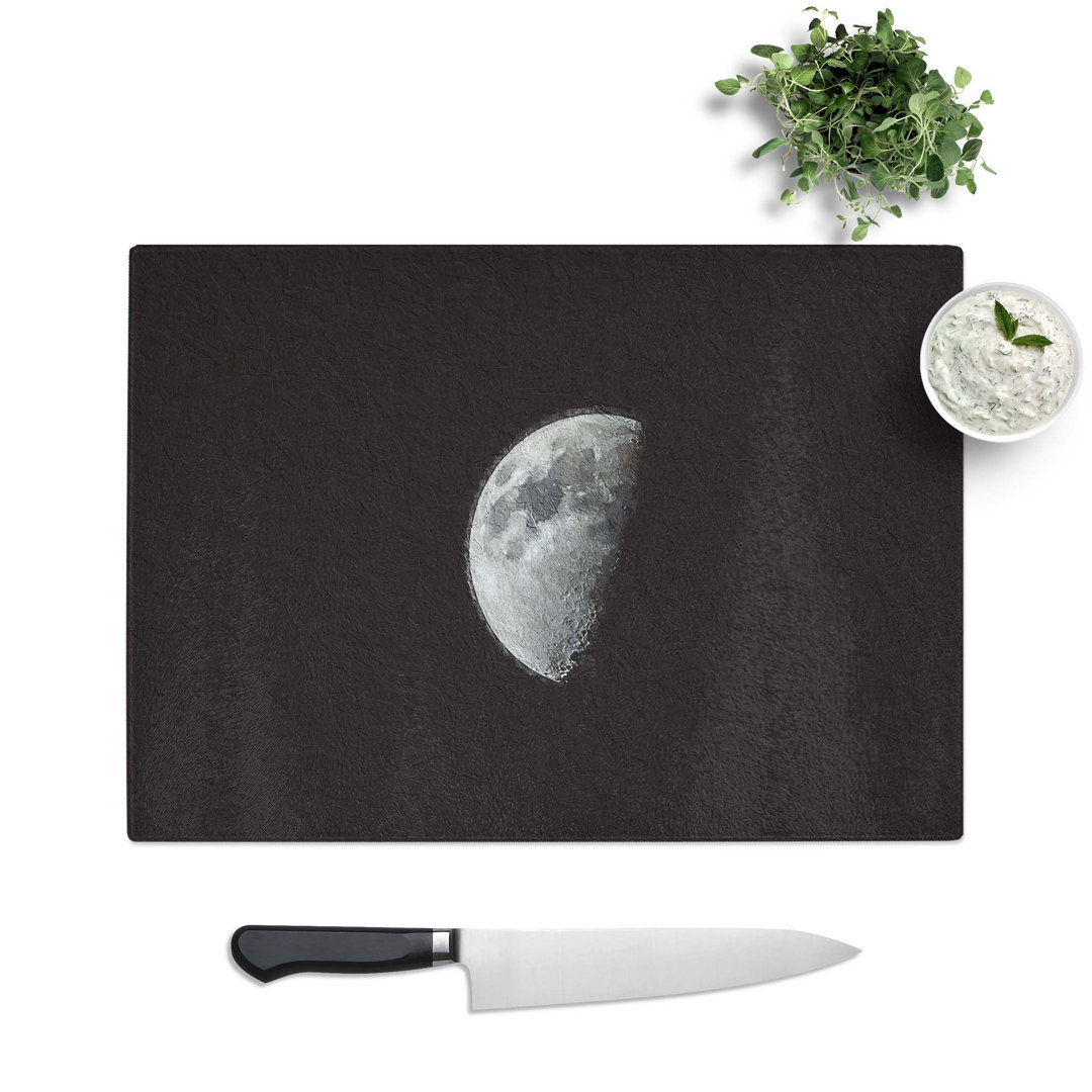 Glass Half Moon Chopping Board