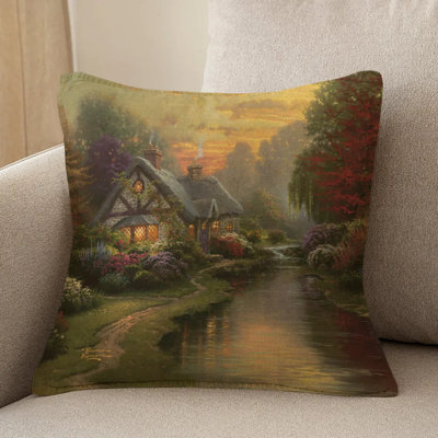 Thomas Kinkade A Quiet Evening Indoor Decorative Pillow