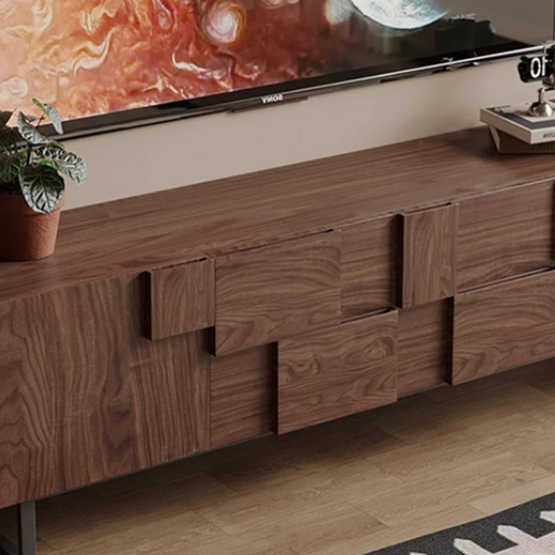 Meuble télé de niche de style rétro, H 19,68 po x L 70,86 po x l 15,74 po