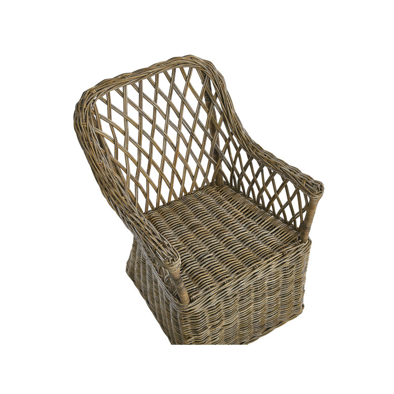 Derwent 6 - Person Acacia Wicker Patio Dining Set with Rectangular Table , Cushions Included, 6
