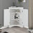 White Triangle Cabinet With Adjustable Interior Shelves - Ideal For Home Floor Efficient Storage-994137309