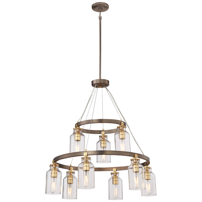 Alysa 9 - Light Dimmable Tiered Chandelier