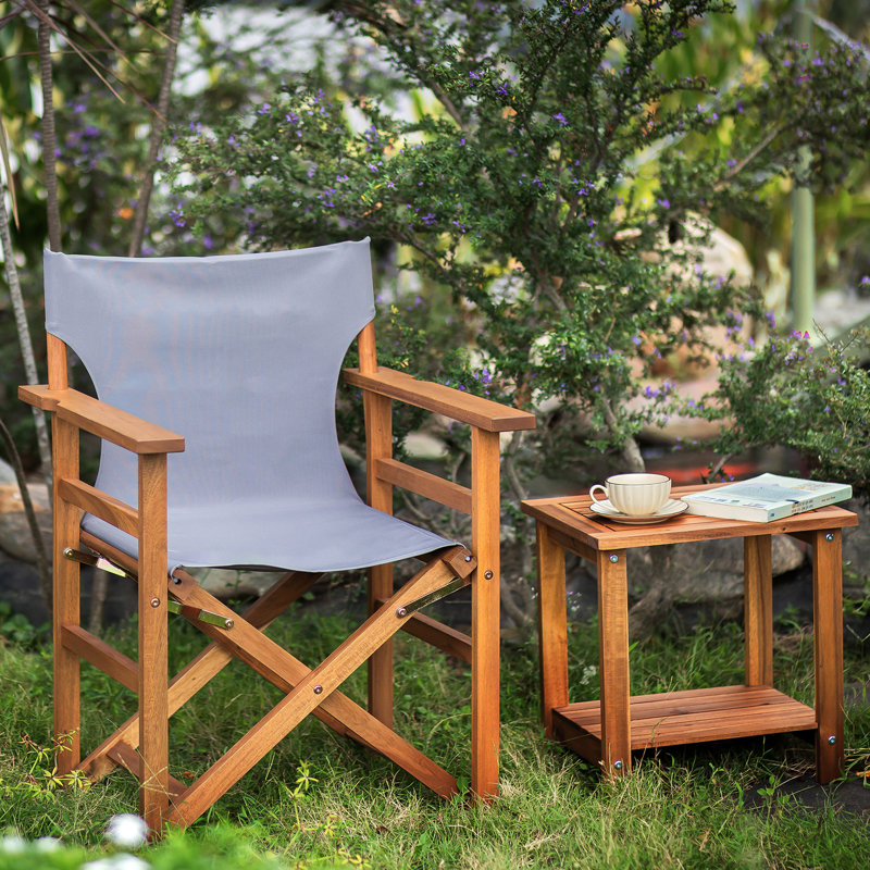 Folding Director Chair, Grey