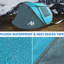 Tente escamotable pour 4 personnes pour le camping, installation rapide, spacieuse et imperméable