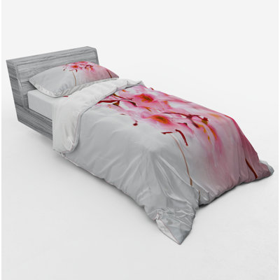 Housse de couette éclectique en microfibre pâle