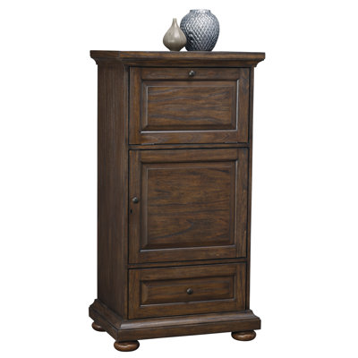 Cognac 28.75 " L Solid Wood Bar Cabinet