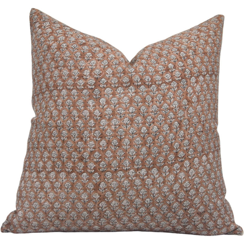 Coussin décoratif imprimé à la main pour canapé, lit et chaise Fab divine, Carré, H 22 po x l 22 po, Jaune/blanc