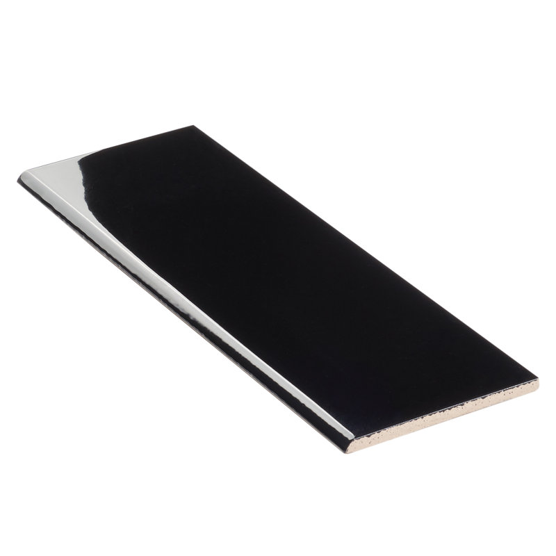 Carrelage mural en porcelaine polie 3,93 po x 11,81 po Remington, Noir
