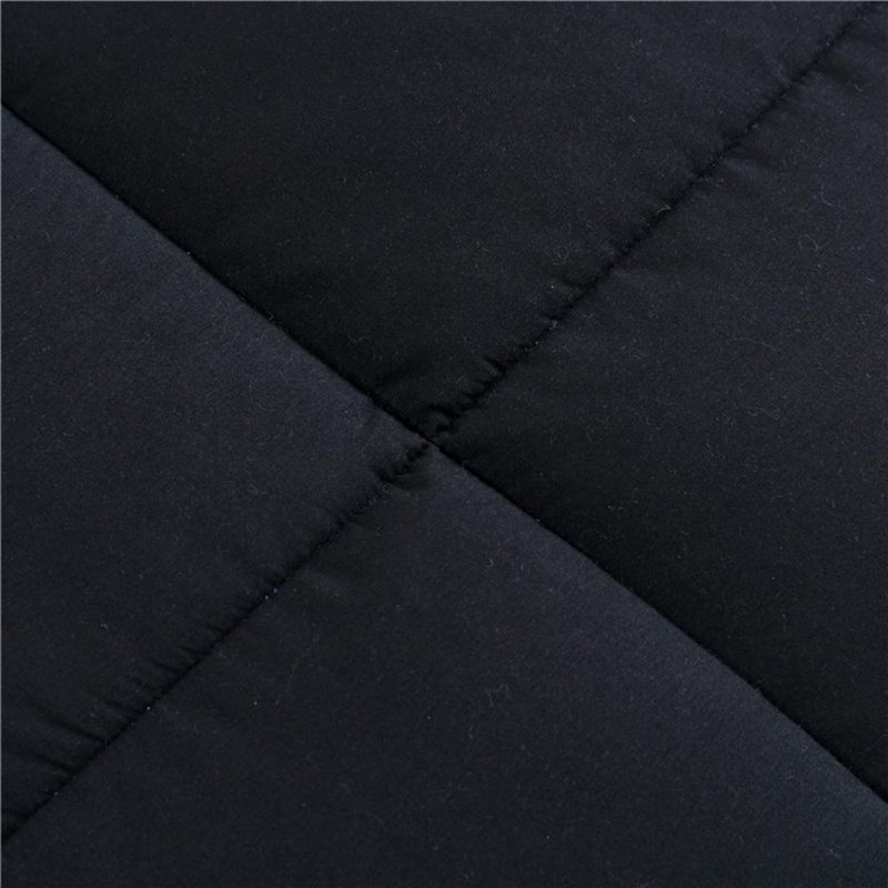 Ensemble d'édredon réversible en mélange de coton 5 pièces, Noir, noir, noir, noir, Édredon grand + 4 pièces supplémentaires