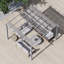 Pergola en aluminium avec finition thermolaquée et toile réglable Florence-2104910340-2130216575