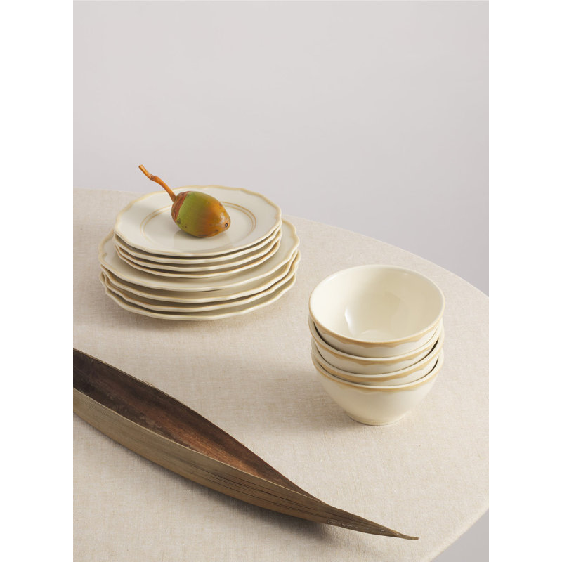 Colette Stoneware Dinnerware Set - Service for 4
