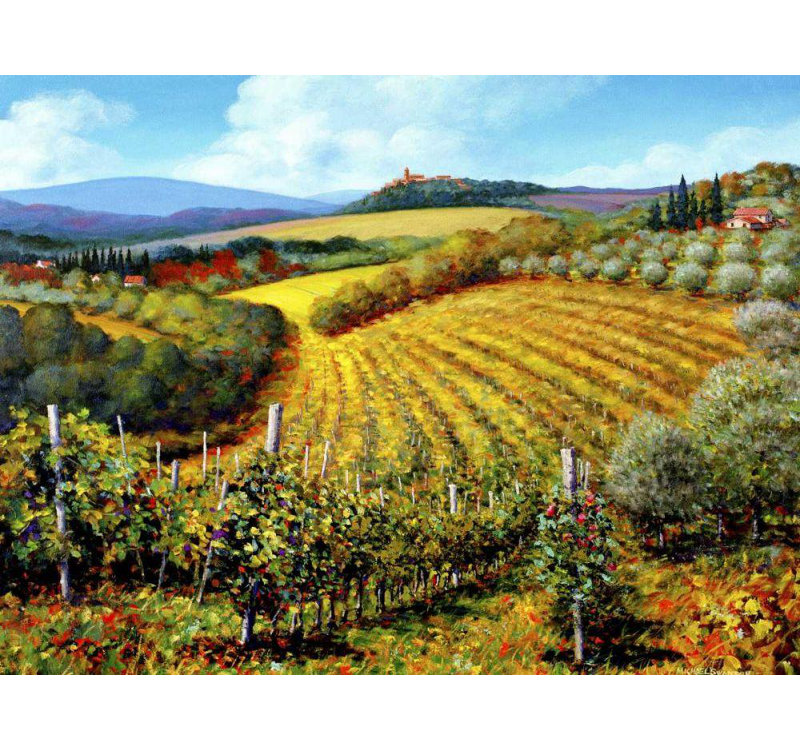 Art sur toile tendue, Astoria Grand Swanson, Michael, Chianti, H 15 po x l 18 po
