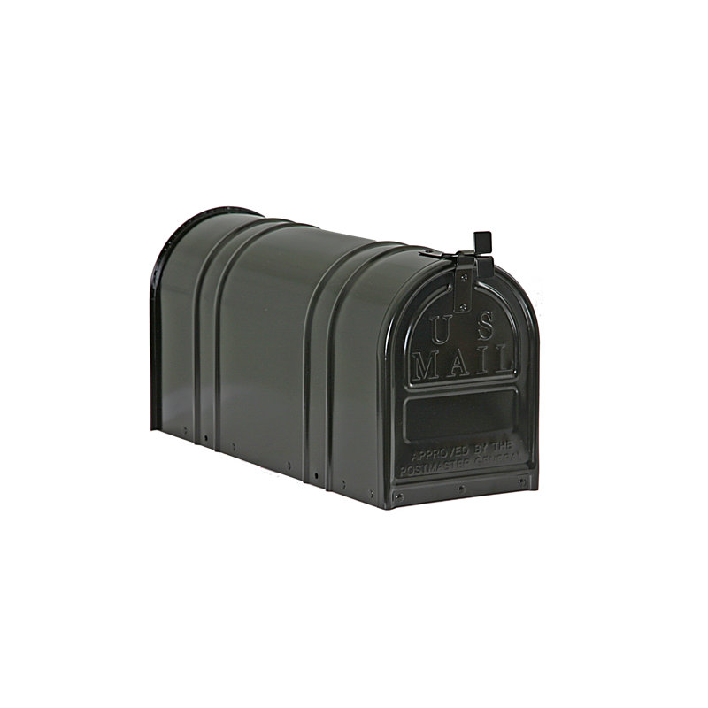 Carlton Metal Post Mounted Mailbox, Black