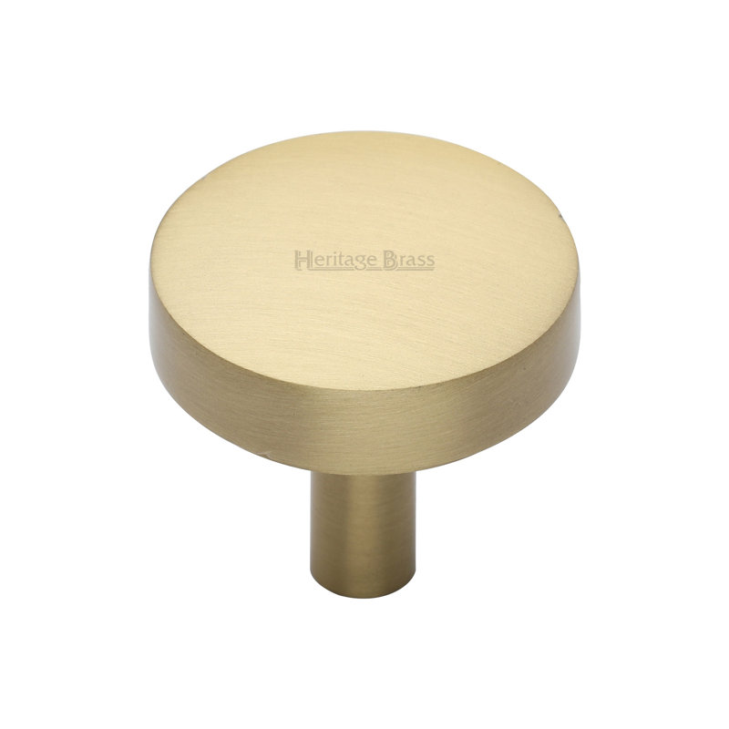 Heritage Brass Heritage Cabinet Knob Tayo Design, Satin Brass, 3.2cm H x 3.2cm W x 3.2cm D